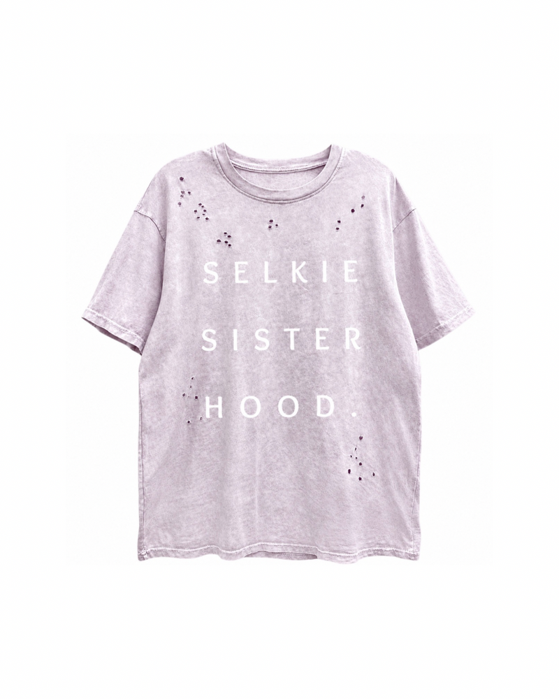 Selkie Sisterhood Cotton Tee — Purple