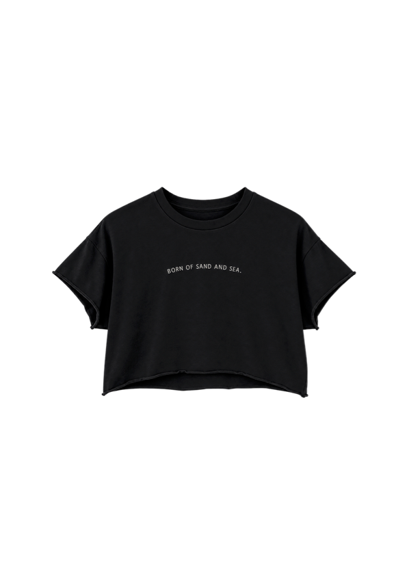 Born of Sand + Sea Crop — Midnight Black + Cream