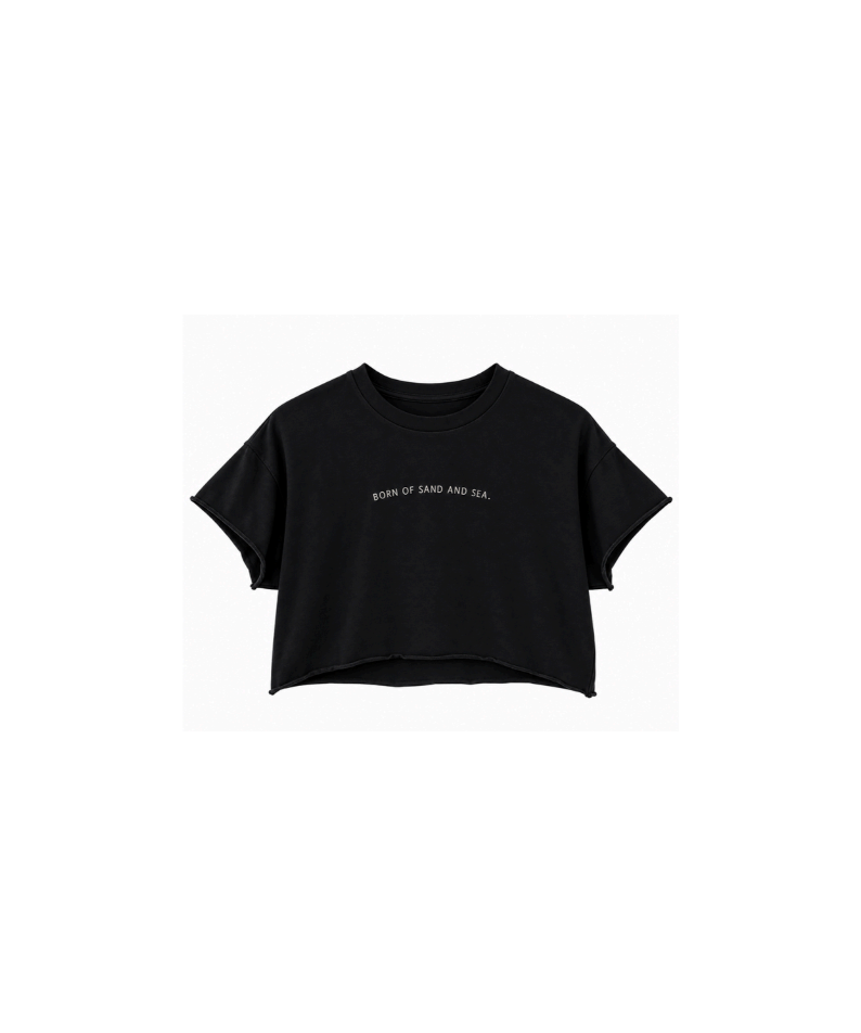 Born of Sand + Sea Crop — Midnight Black + Cream